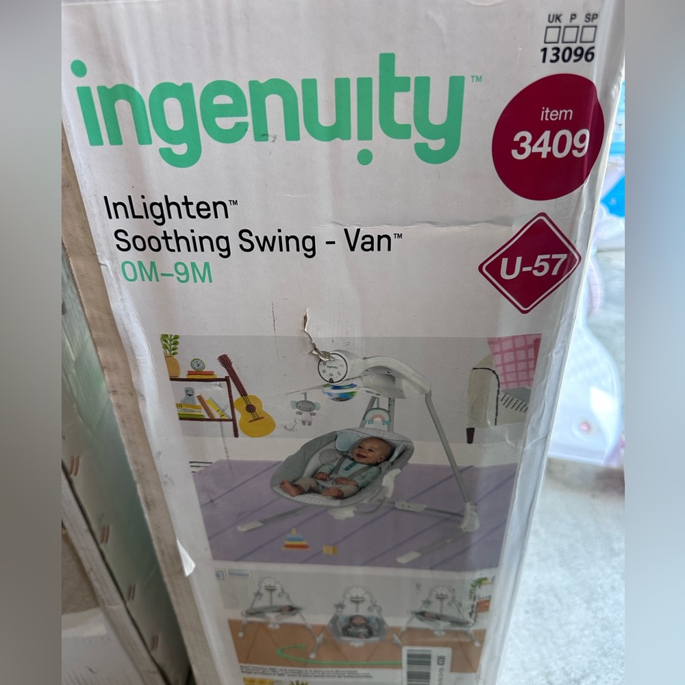 Ingenuity InLighten Soothing Swing - Gray